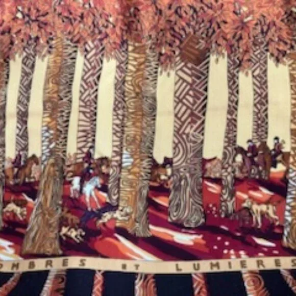 Hermes "Ombres et Lumieres" Cashmere and Silk Vintage Shawl - Picture 3 of 7